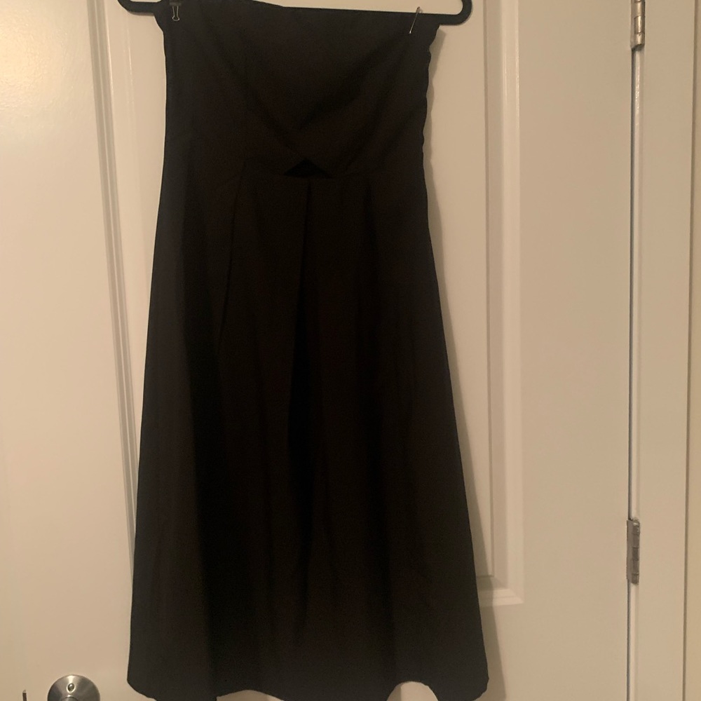 Black strapless dress